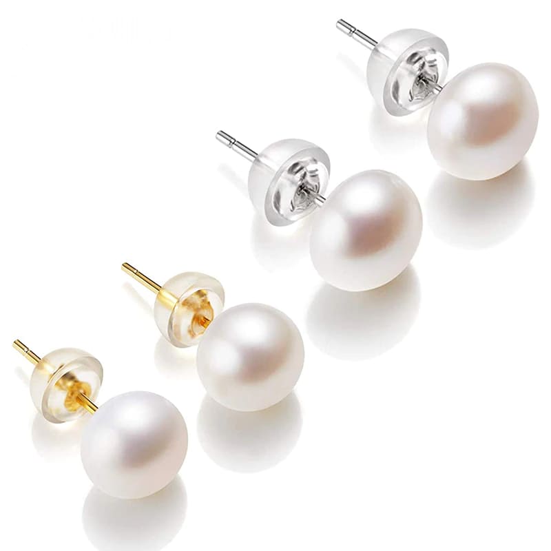 sterling silver freshwater pearl earrings - Phoenexia