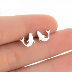 Stainless Steel Shark Earrings - Remove 5 Pounds Of Plastic