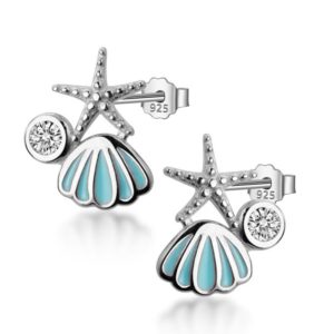 sterling silver ocean earrings - phoenexia