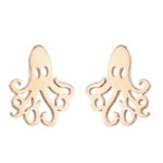 stainless steel octopus earrings - phoenexia