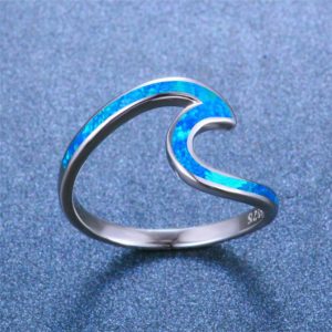 blue opal wave ring - phoenexia
