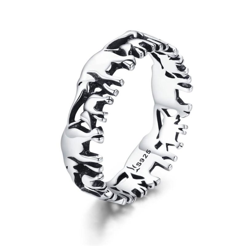 Phoenexia - 925 Sterling Silver Elephant Ring - Save Elephants From Extinction