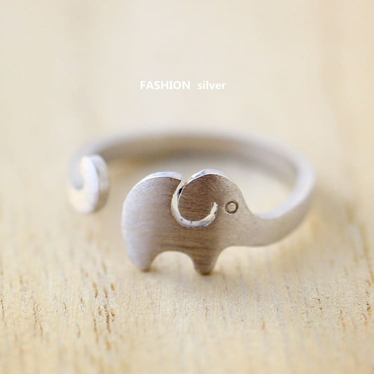 Phoenexia - 925 Sterling Silver Adjustable Elephant Ring - Save Elephants From Extinction