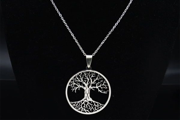 Phoenexia - 925 Sterling Silver Tree Of Life Necklace - 1 Necklace Plants 3 Trees