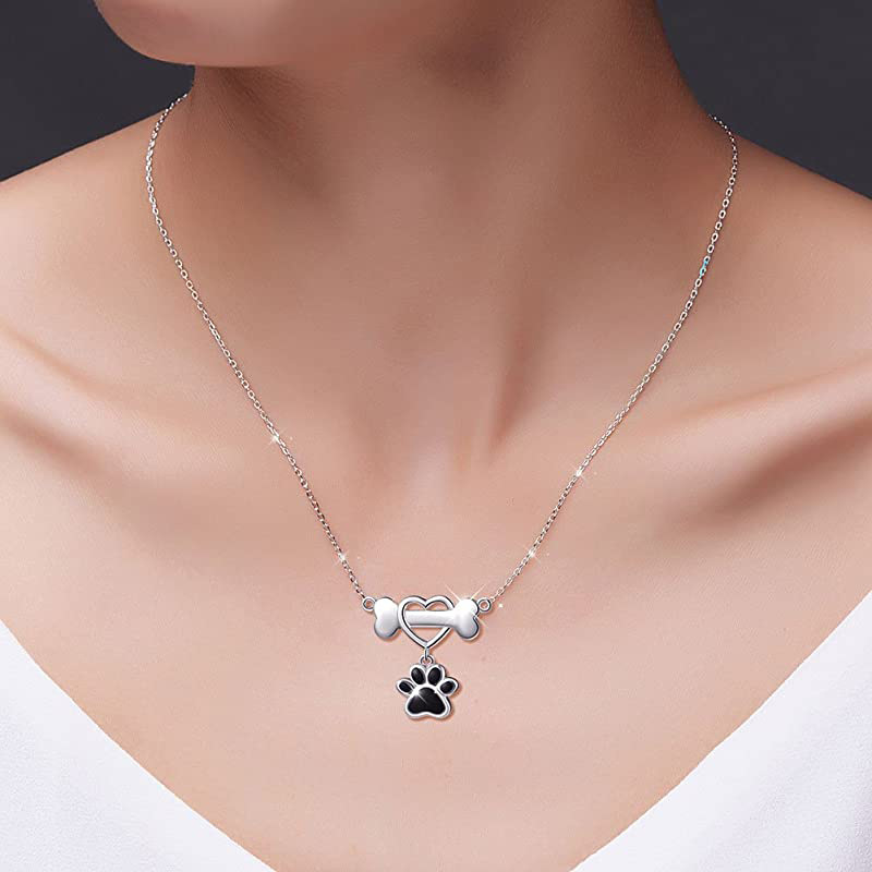 Personalized Paw Print Necklace, Unconditional Love Pendant – Dazzling Paws  Jewelry