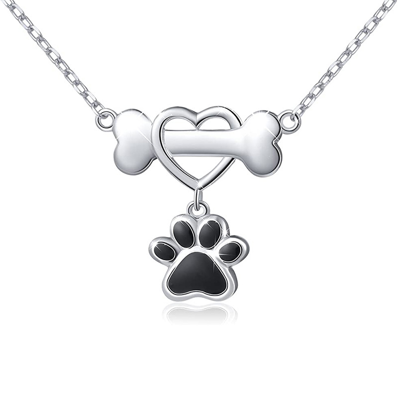 Phoenexia - QR Gift - Sterling Silver Dog Paw Necklace
